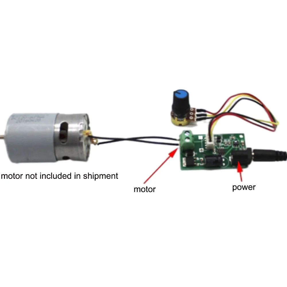 PWM DC Motor Speed Controller 6V 12V 24V 3A Small General Speed Control Board Motor Speed Governor Module with Potentiometer