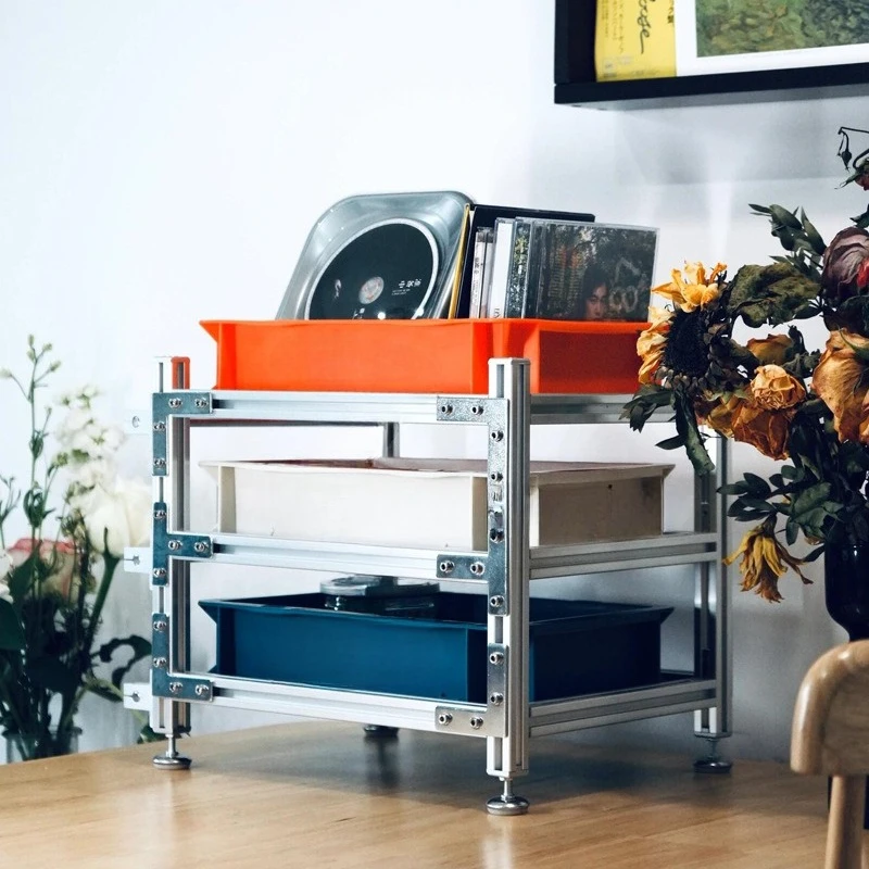 Скандинавское современное простое алюминиевое настольное хранилище