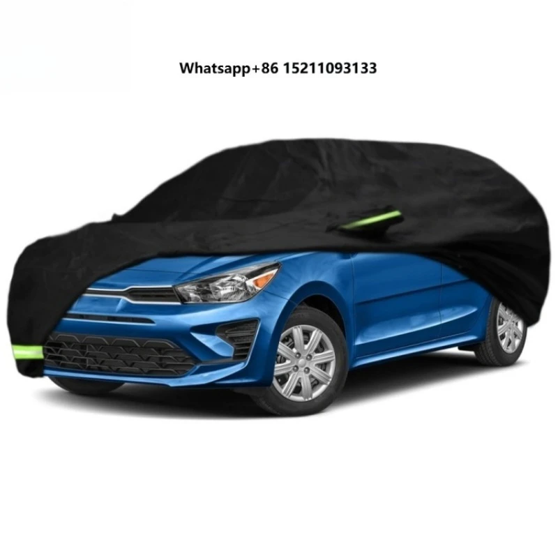 210T Outdoor Waterproof Custom Car Covers for 2005-2023  100% Waterproof Windproof Strap & Double Door Zipper