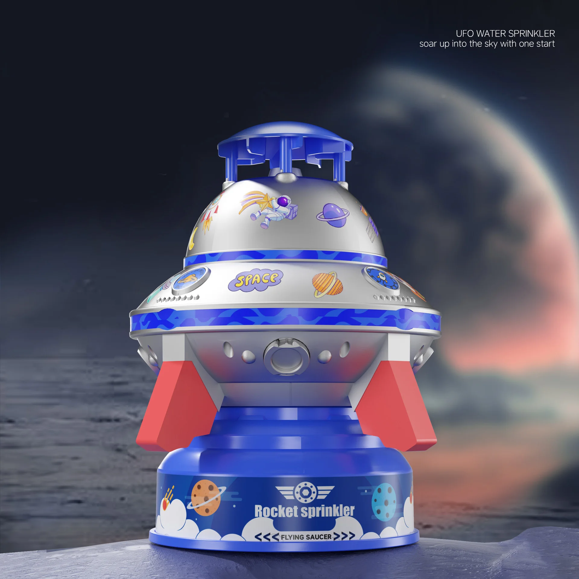 UFO ของเล่นอาบน้ําสวนน้ําของเล่นฤดูร้อน YARD การ์ตูน Splash Sprinkler ของเล่นอาบน้ําเด็กสําหรับเด็กสเปรย์น้ําเกม