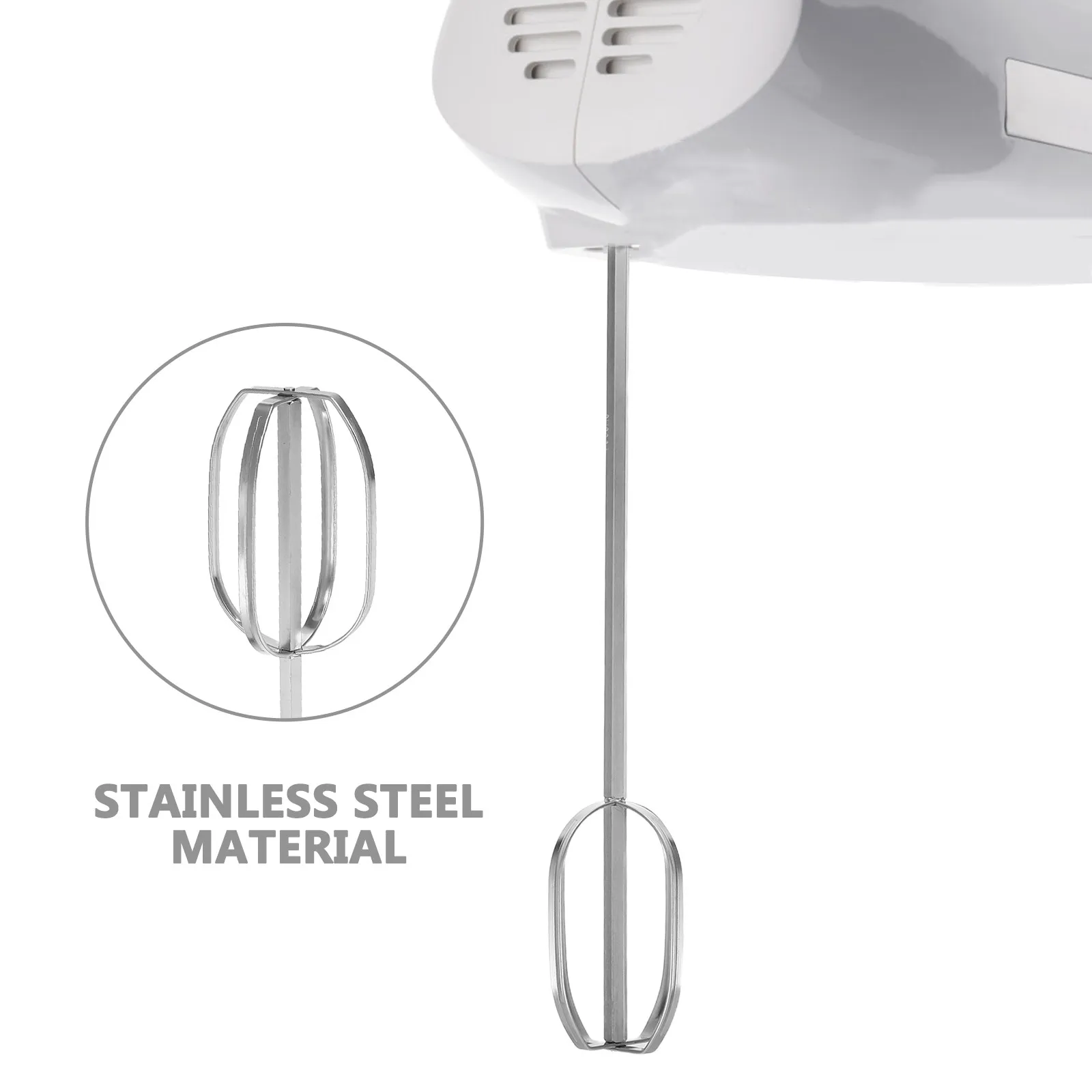 Stainless Steel Hand Mixer Beat Attachment Extended Thickened Whisk for Replacement Baking Cooking Egg Beating Cream Mixing