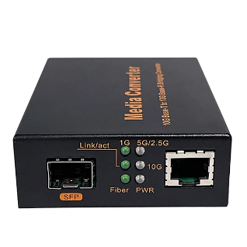 Efficiente-1.25G/10G Convertitore multimediale in fibra ottica Slot SFP Ricetrasmettitore Ethernet Convertitore rapido in fibra Slot SFP+