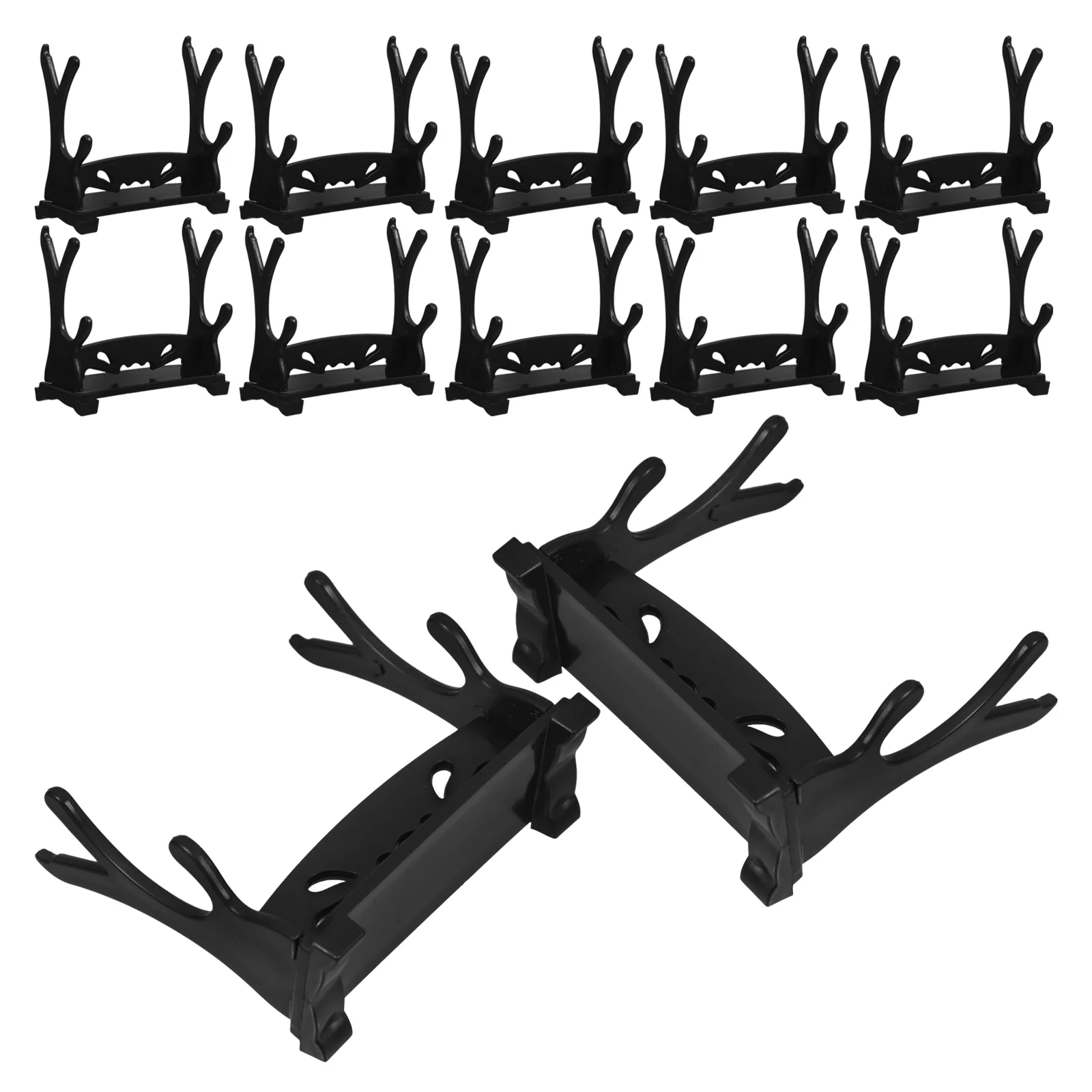 12 Pcs Sword Display Stand Household Rack Desktop Toy Model Storage Black