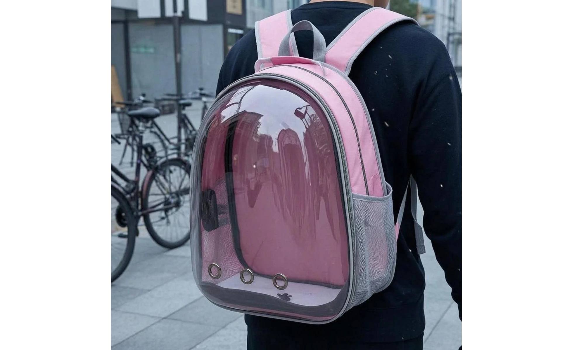 Cat Bubble Backpack Carrier Mesh Pocket Transparent Pet Carrier Backpack Ventilation Ventilated