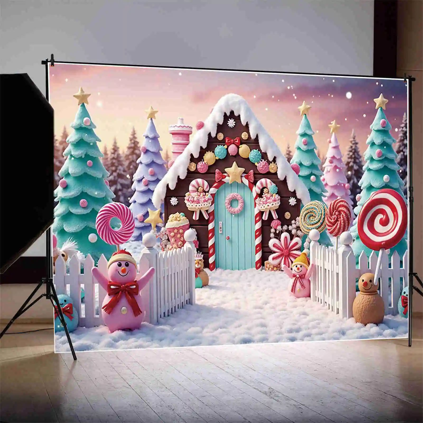 MOON.QG Fondo fotográfico de Navidad para bebé, árbol de Navidad de Año Nuevo, telón de fondo para exteriores, accesorios para sesión de fotos de estudio fotográfico para niños, caída trasera