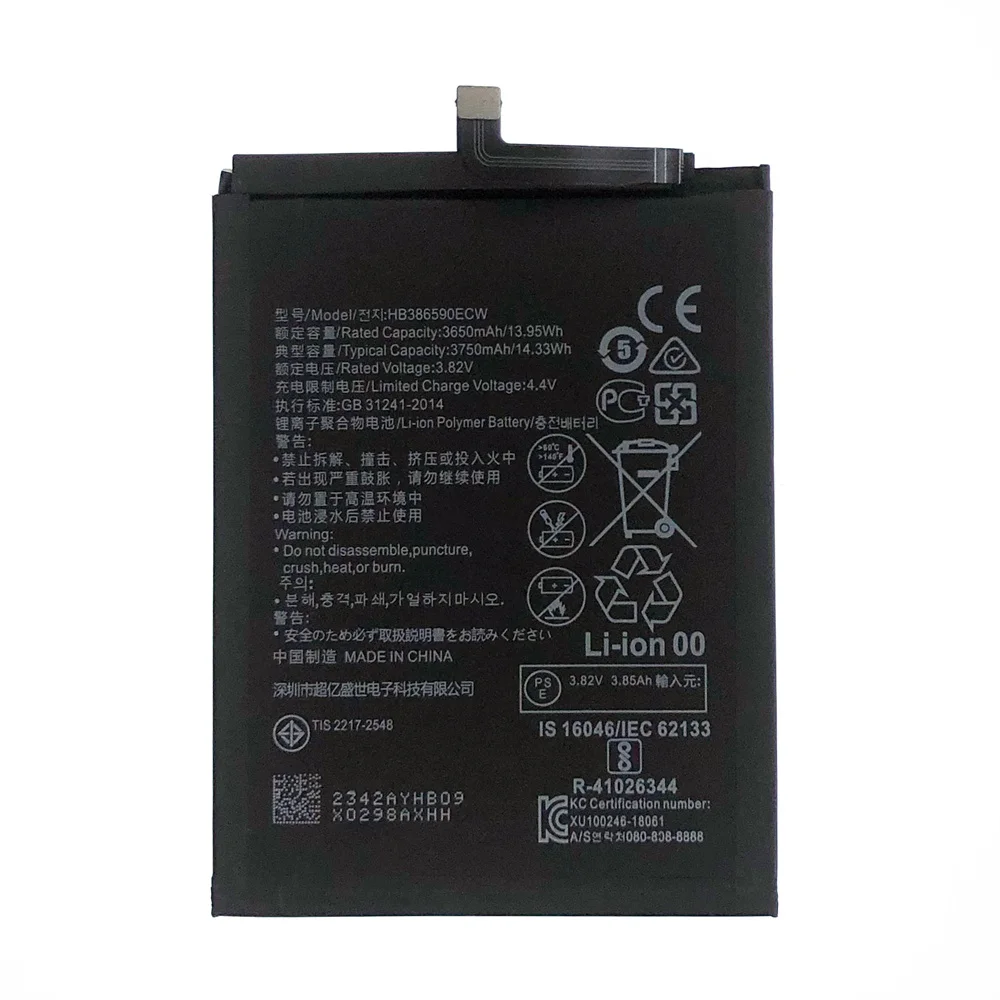 Replacement Battery HB386590ECW For Huawei Honor 8X V10 20 20S P10 Plus Play Mate20 Lite Nova 3 3i 4 5T Maimang 7 HB386589ECW