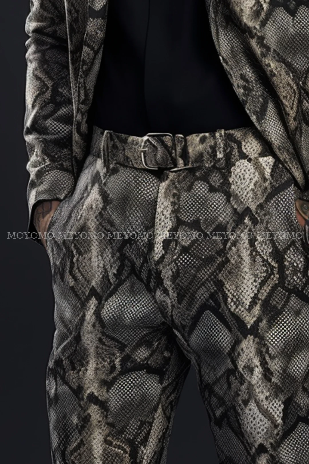 New Style Gold And Silver Shiny Fashion Casual Slim Jacket And Pants Two-piece Suit European And American Men's Nightclub Stage