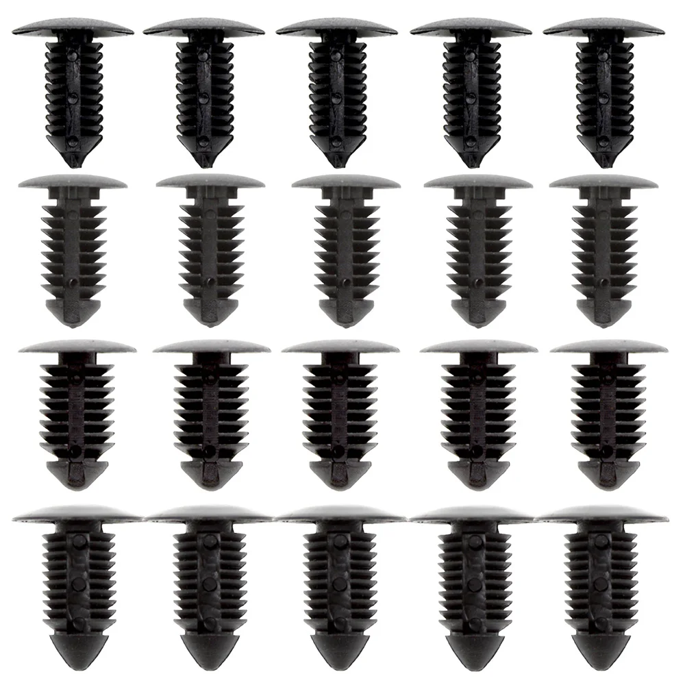 

20X Nylon Plastic Car Clips Auto Fastener Fender Bumper Shield Retainer Rivets for 8mm-11mm Hole Fits GM Ford Chrysler