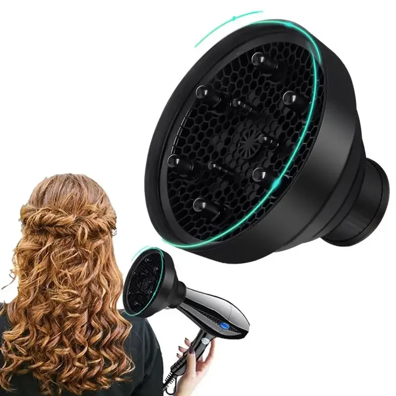 Universal Hair Curl Diffuser Cover Attachment Blow Dryer Concentrator Fast Dry Adjustable Hairs Styling Tools Accessories