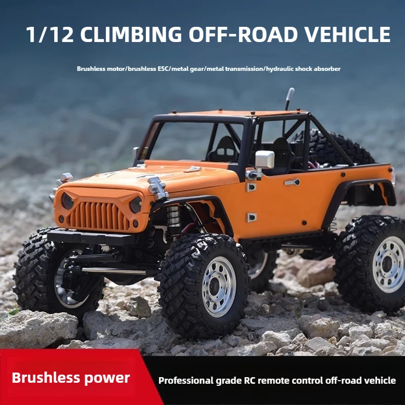 

H12Y+ 1/12 Scale RC Climbing Off-road Vehicle Brushless 4WD Rechargeable High Speed Remote Control Car Toy Gift for Adults Kids