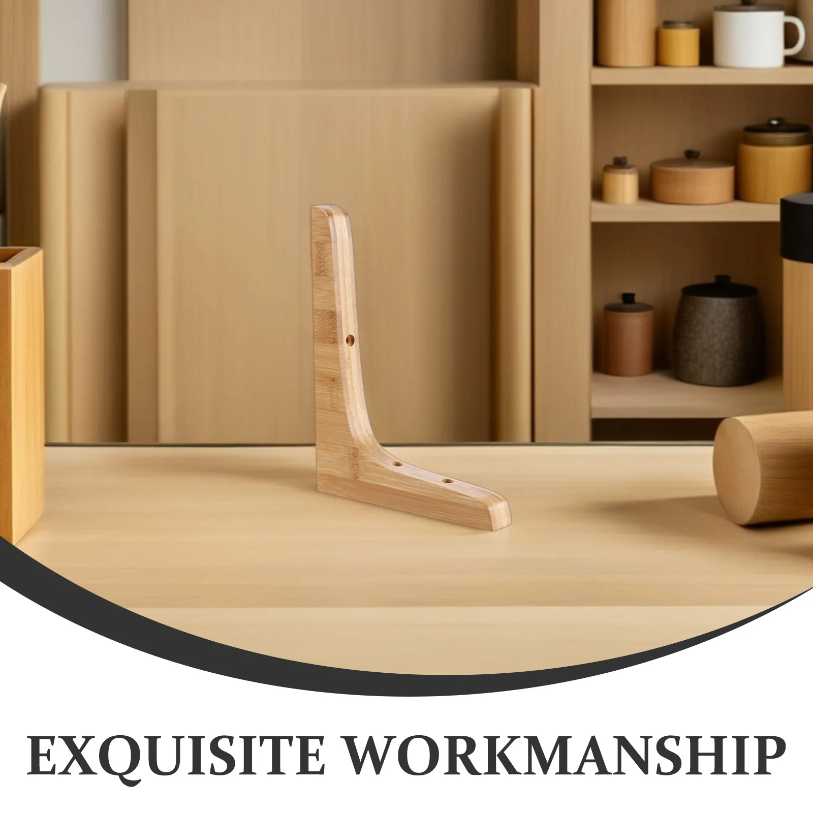 2 قطعة رف جدار قوس مثلث خشبي دعم للأرفف العائمة ديكور غرفة مكتب المنزل عرض تخزين رف خشبي قوس #3