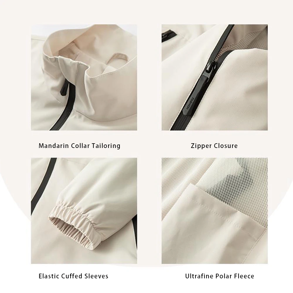 Chaqueta cortavientos ligera de doble capa: diseño de cuello con muescas para deportes al aire libre y pedidos de uniformes de trabajo a granel