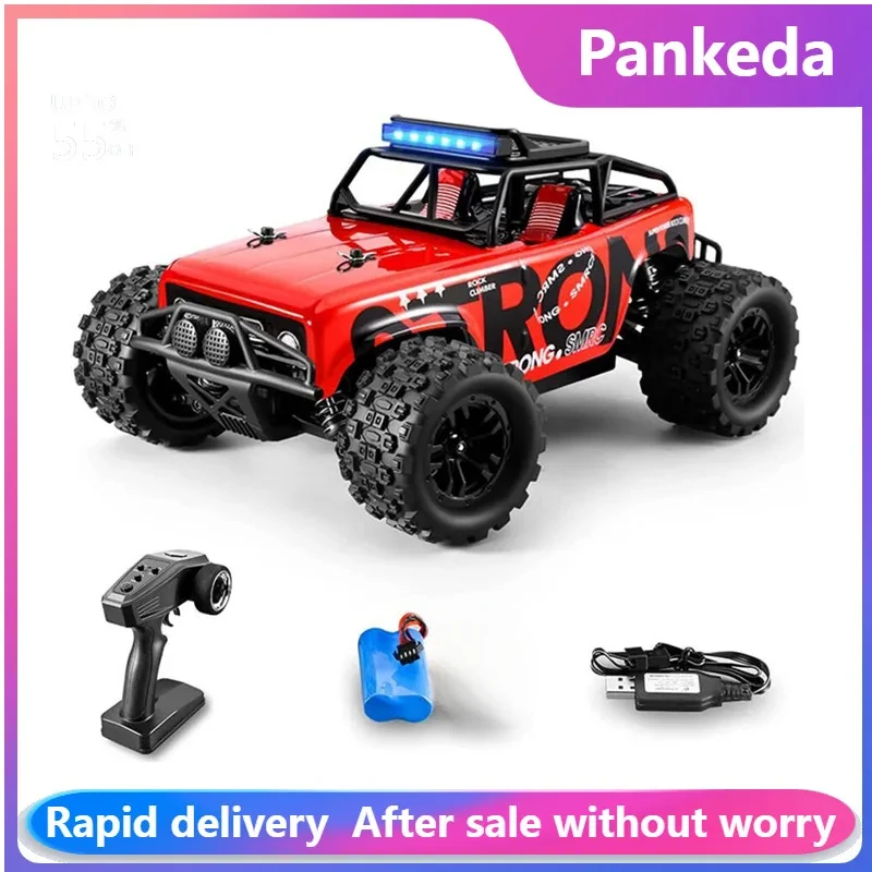 1:16 40KM/H Or 50KM/H 4WD RC Car With LED Remote Control Cars High Speed Drift Monster Truck for Kids 1813 RC Toys birthday