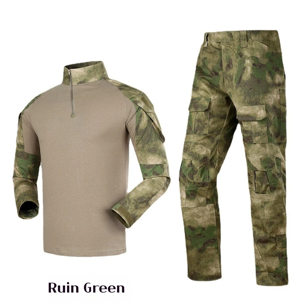 Set Kamuflase Taktis Musim Dingin CS Tactical Frog Suit Kamuflase Pria Wanita Frogman Combat Suit Tahan Aus Tahan Angin Hangat