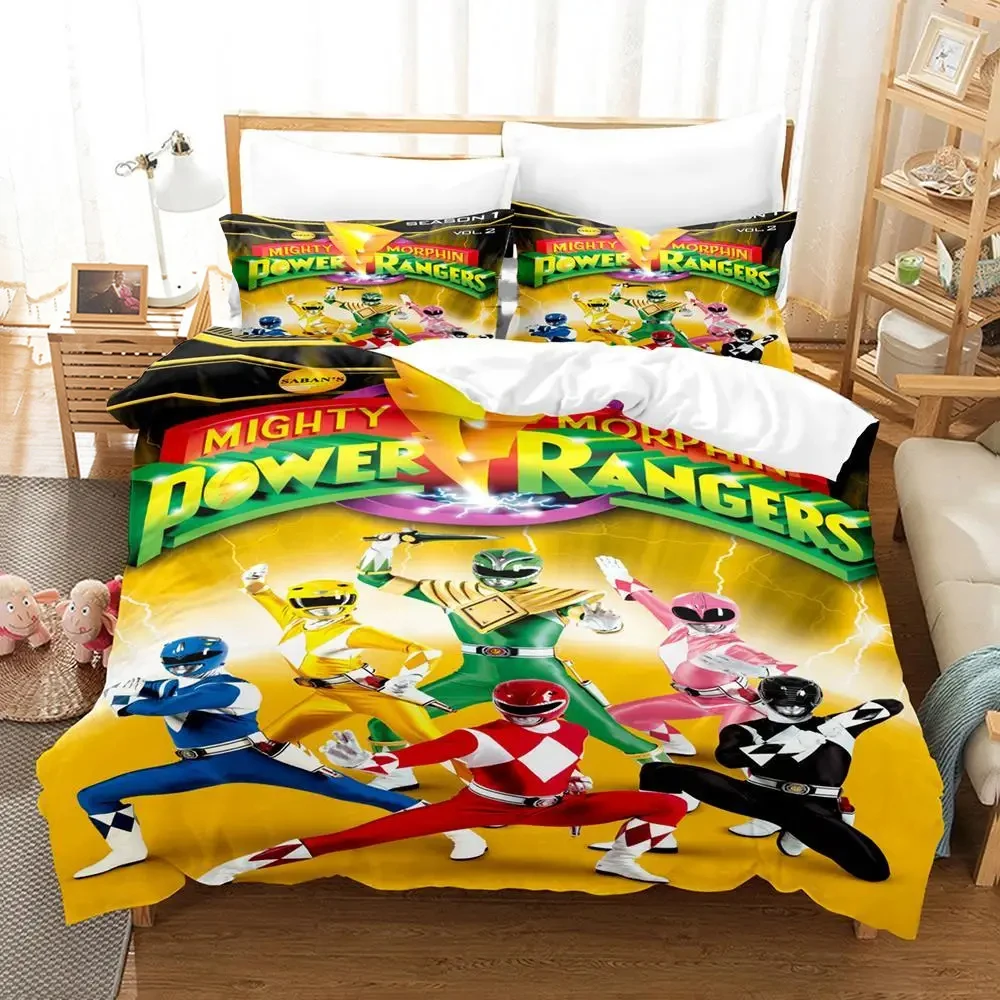 Mighty morphin Single Double Queen King Size Bedding Set Aldult Boys Bedroom Duvet Cover Sets 3D Print Anime 2024