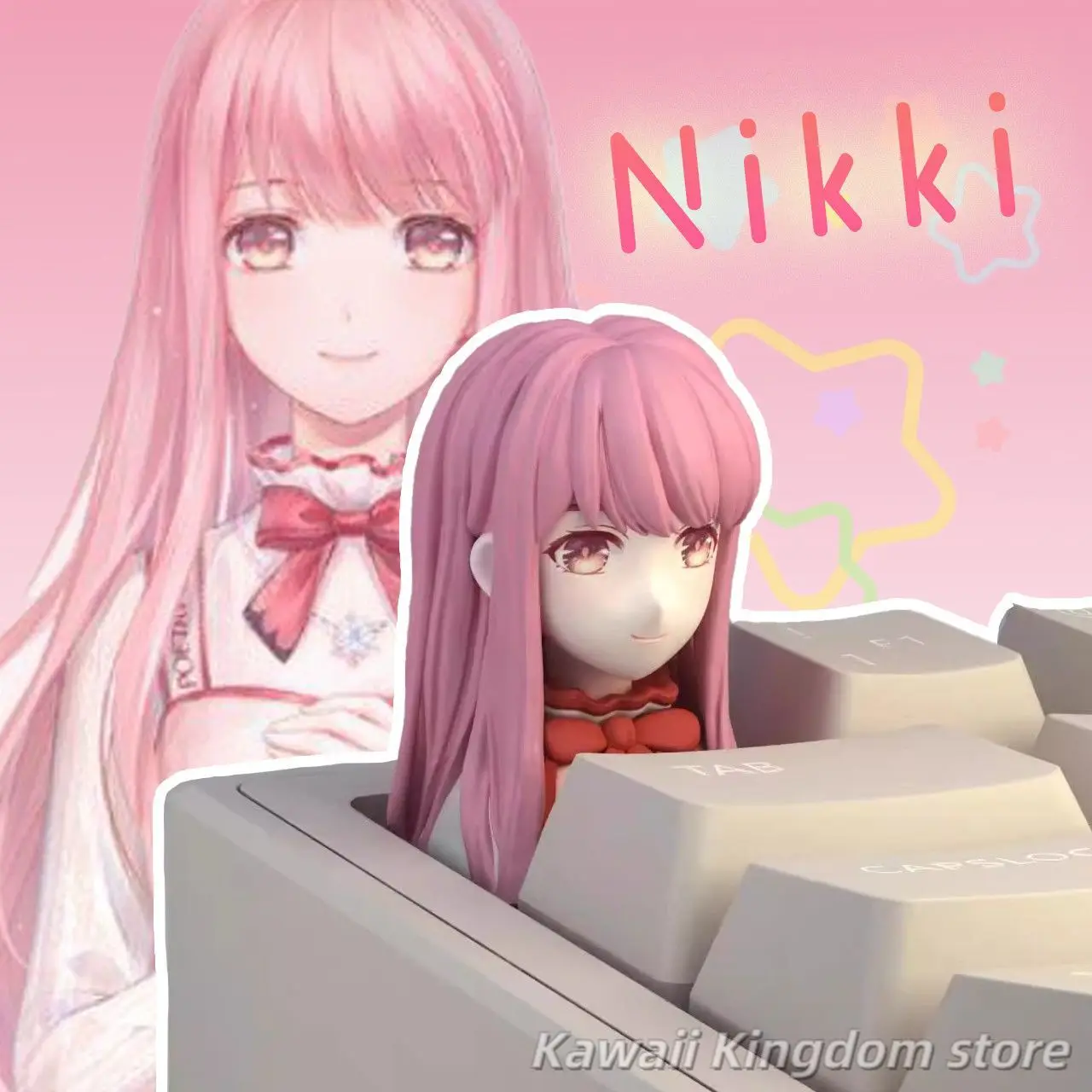 Miracle Nikki Anime Cosplay résine Keycap clavier mécanique 3D Keycaps Halloween mascotte étudiant accessoire Fans cadeau