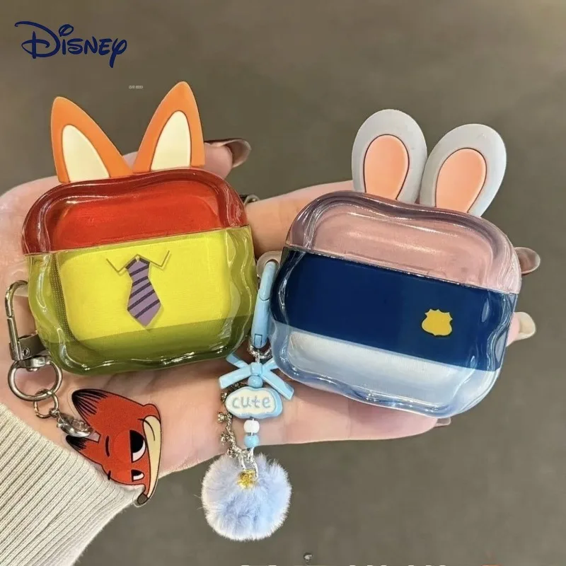 

Чехол для наушников Disney Zoopotial с героями мультфильмов для Airpods1/2/3/4Pro, беспроводная Bluetooth-гарнитура, защитный чехол с подвеской