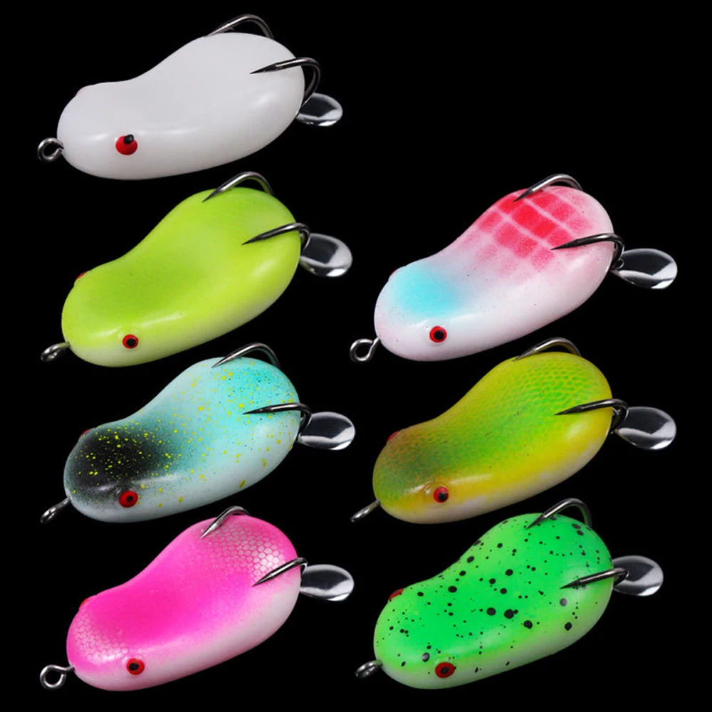 3D Eyes Frog Lures 5.8g 7.3g 12g Topwater Soft Tube Bait Pla