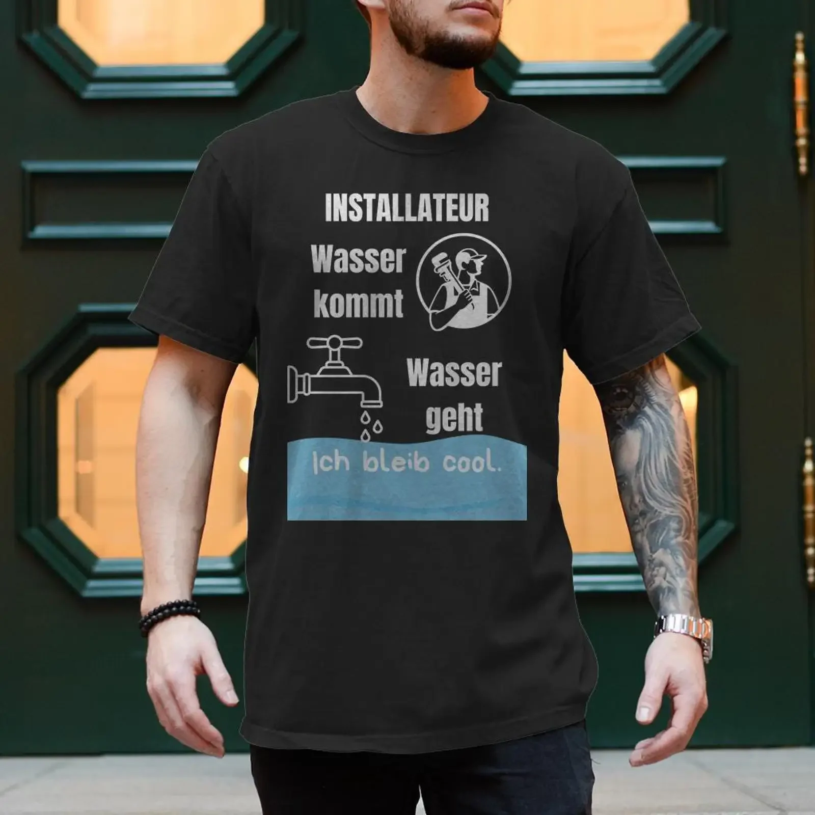 Plumber T Shirt Men Craftsman Sanitary Fitter Profession Work Fun Father s Day vintage Washed Slightly Stretched Soft