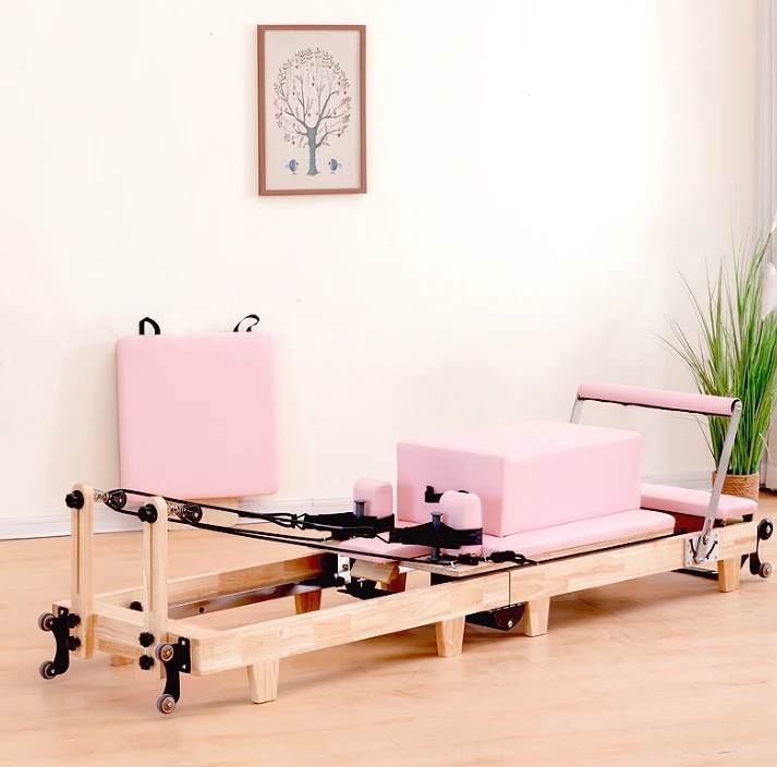 Hot selling foldable oak Pilates bed pilates reformers machine foldable pilates equipment view 3