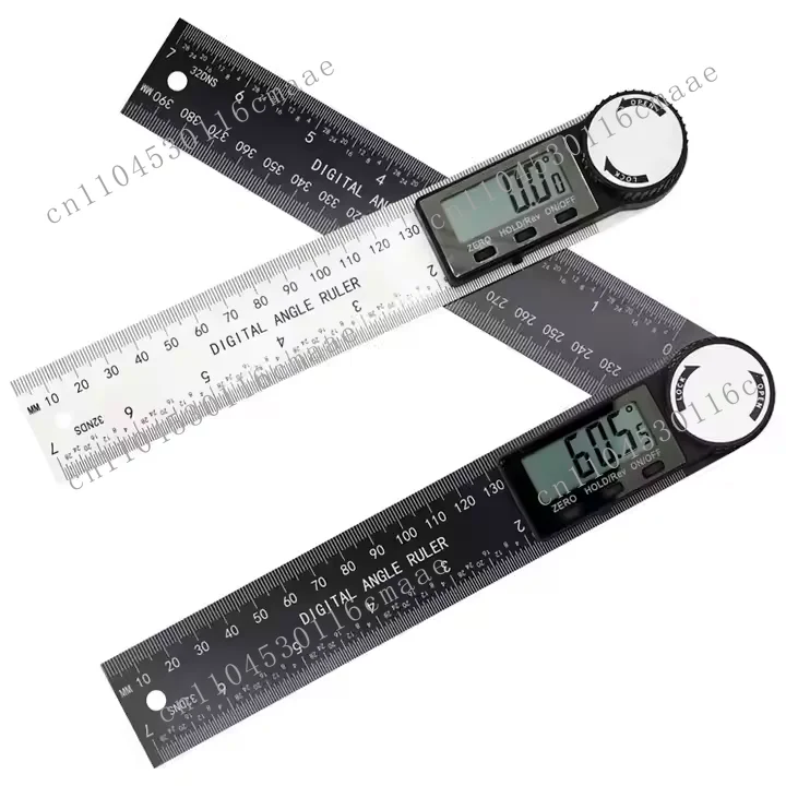 Suitable for 2 in 1 stainless steel digital angle ruler 0-200mm industrial