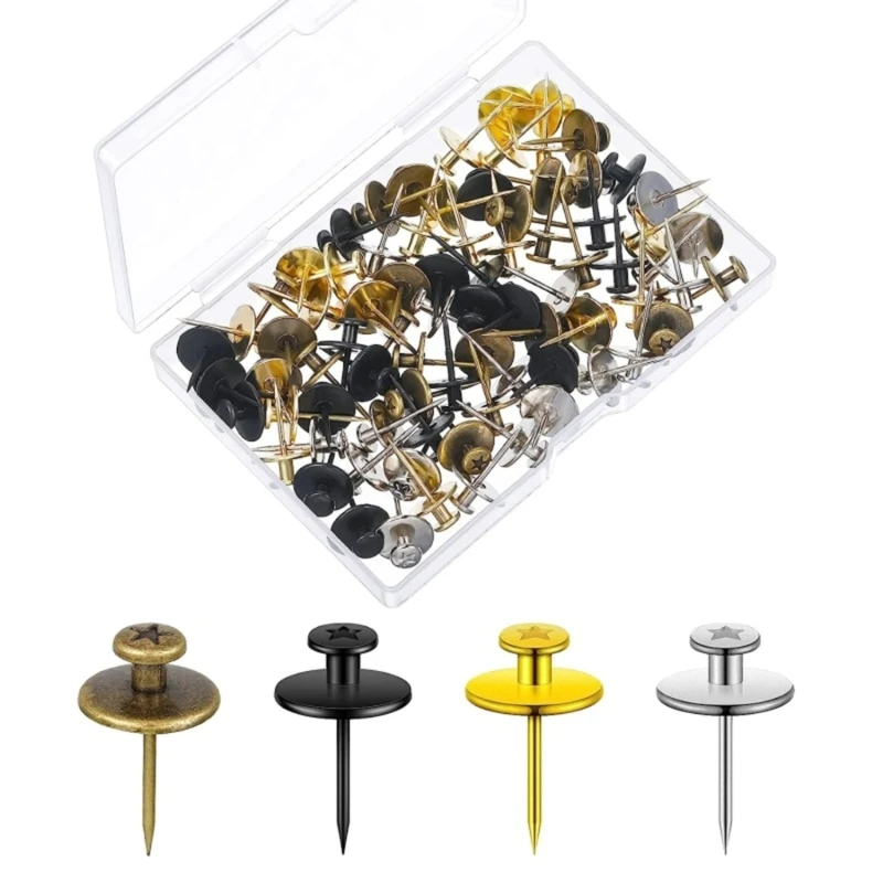 Stylish Double Headed Nails สำหรับตกแต่งบ้าน Push Pin แขวน 30 ชิ้นเล็บตกแต่ง Push Pin สำหรับงานศิลปะ