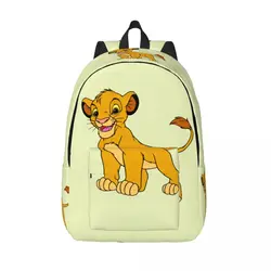 Custom Simba Nala The Lion King Canvas Backpacks Men Women Fashion Bookbag for School College Pumbaa Bags