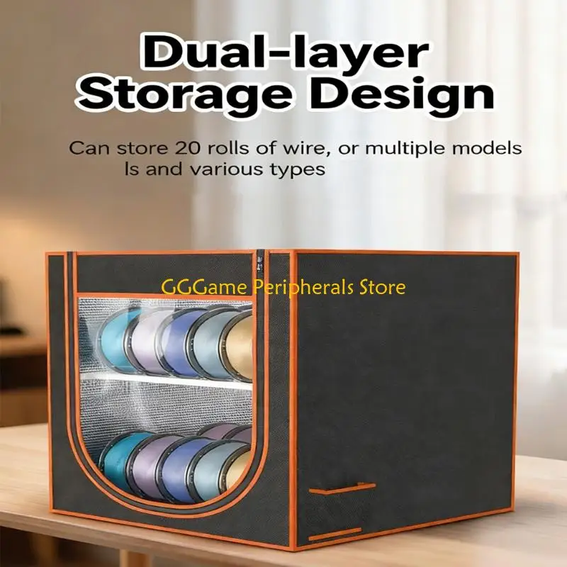 

U55B Pack of 12 Double Layer 3D Printer Filament Storage Box Dust Waterproof Fabric Portable