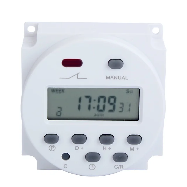 5 pièces Ginri YP109A minuterie Programmable avec 4 fils écran LCD numérique quotidien hebdomadaire minuterie numérique commutateur
