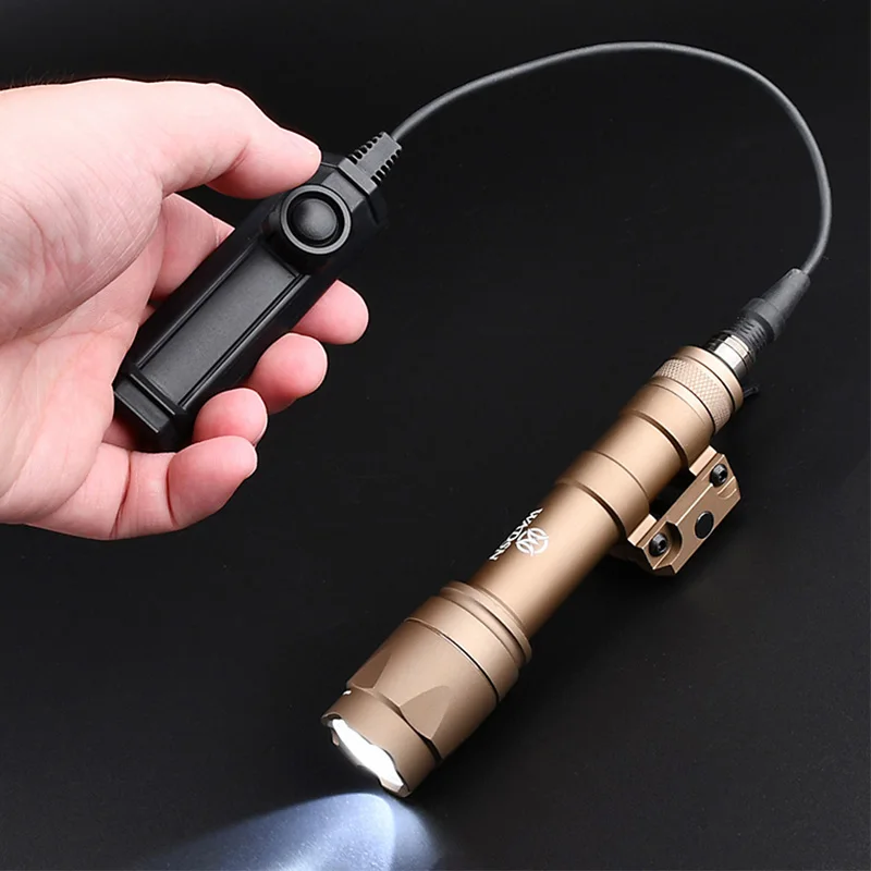 Lanterna tática de arma de brinquedo airsoft surefire m300 m600 ue07 função dupla interruptor de pressão remota se encaixa em trilho de 20mm para caça
