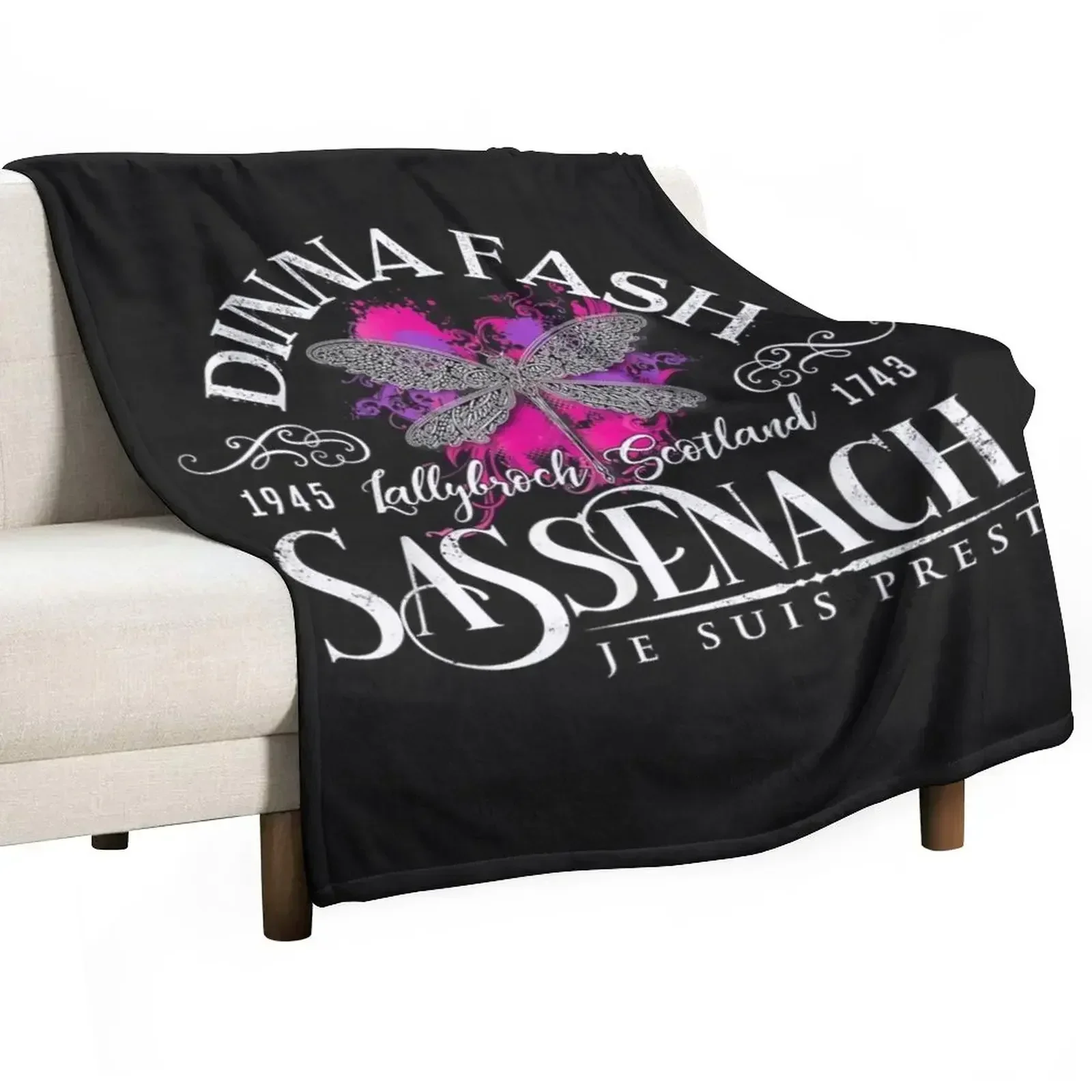 Dinna Fash SassenachDragonfly Outlander Color Splash TShirt19 Throw Blanket christmas gifts Sleeping Bag Vintage Blankets