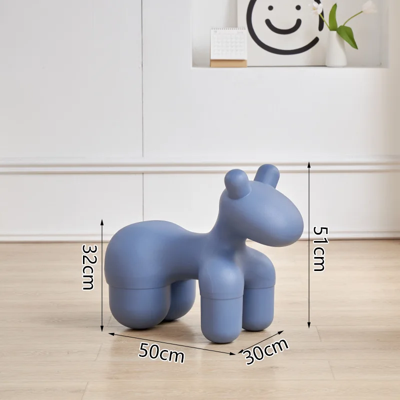 Taburete con personalidad de modelado de animales de dibujos animados para niños, silla de Pony, Ideas para sala de estar, asientos de ocio, sillas