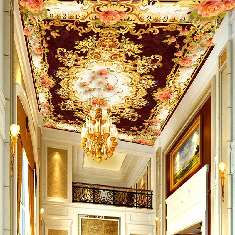 Custom 3D Mural Self Adhesive Wallpaper Modern European Ceiling Photo Living room sofa TV background wall bedroom restaurant 8d