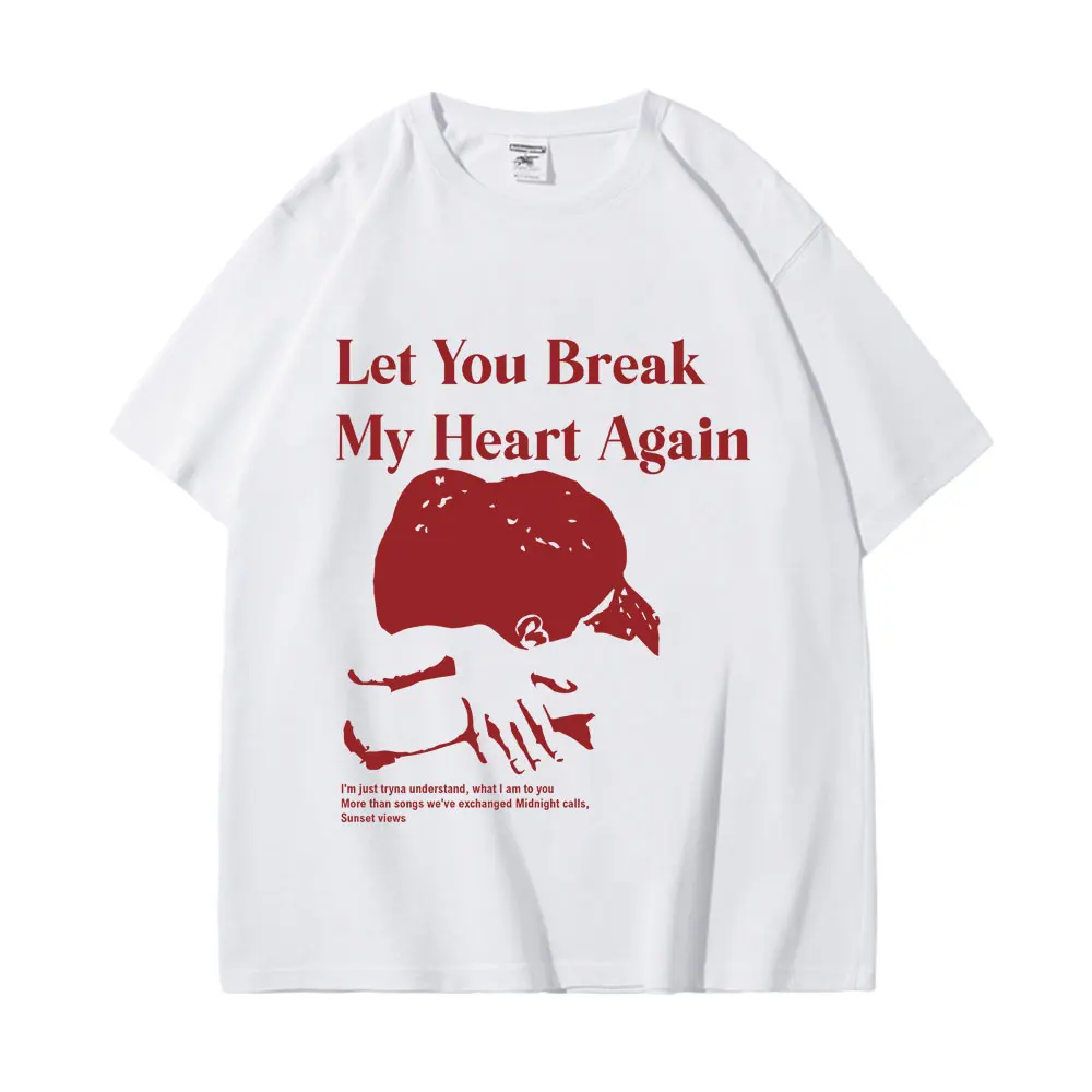 

Singer Laufey Let You Break My Heart Again Graphic T Shirts Harajuku Hip Hop Oversized T-shirts Men Women Casual Fashion T-shirt