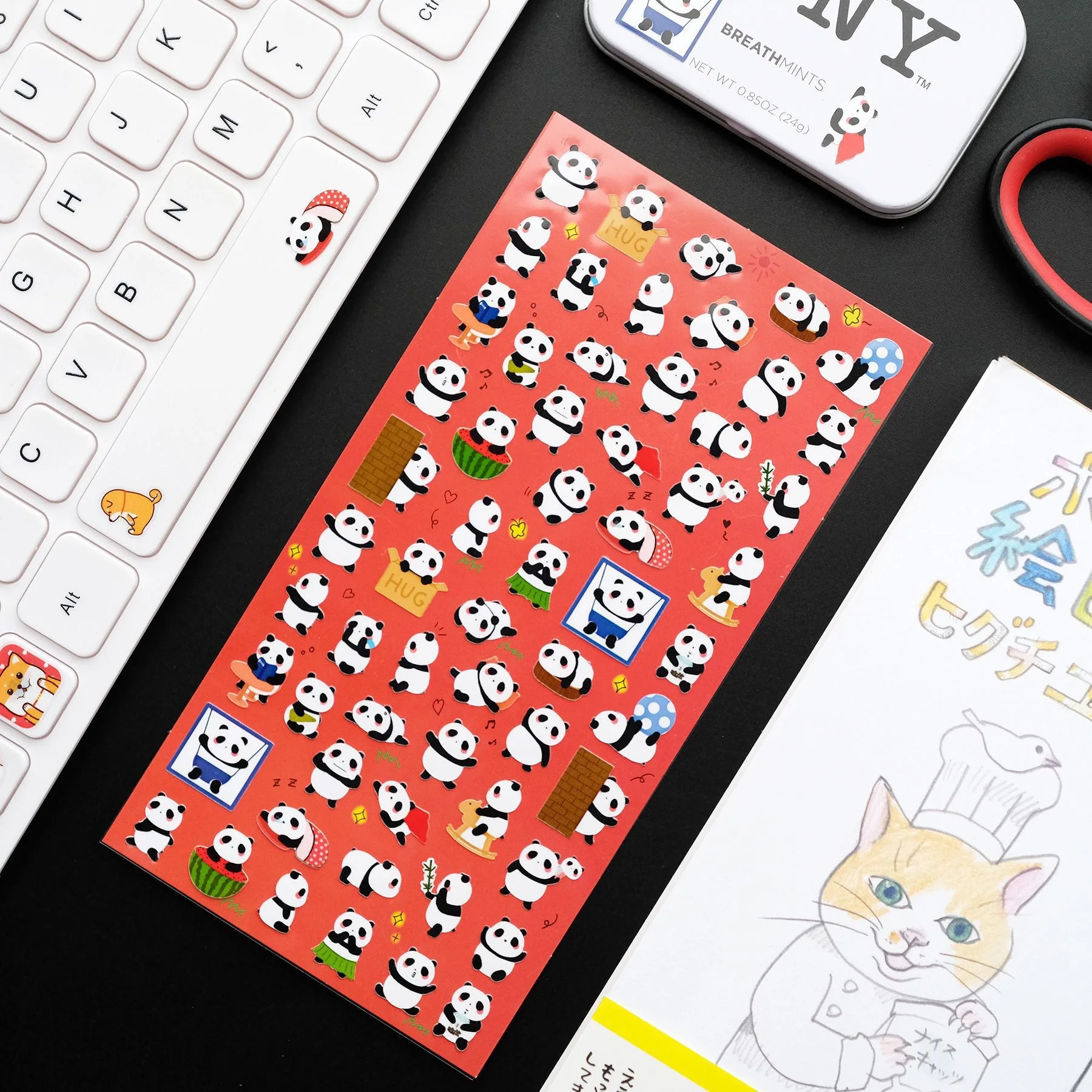 Kawaii Pets Sticker Hedgehog Panda Dolphin