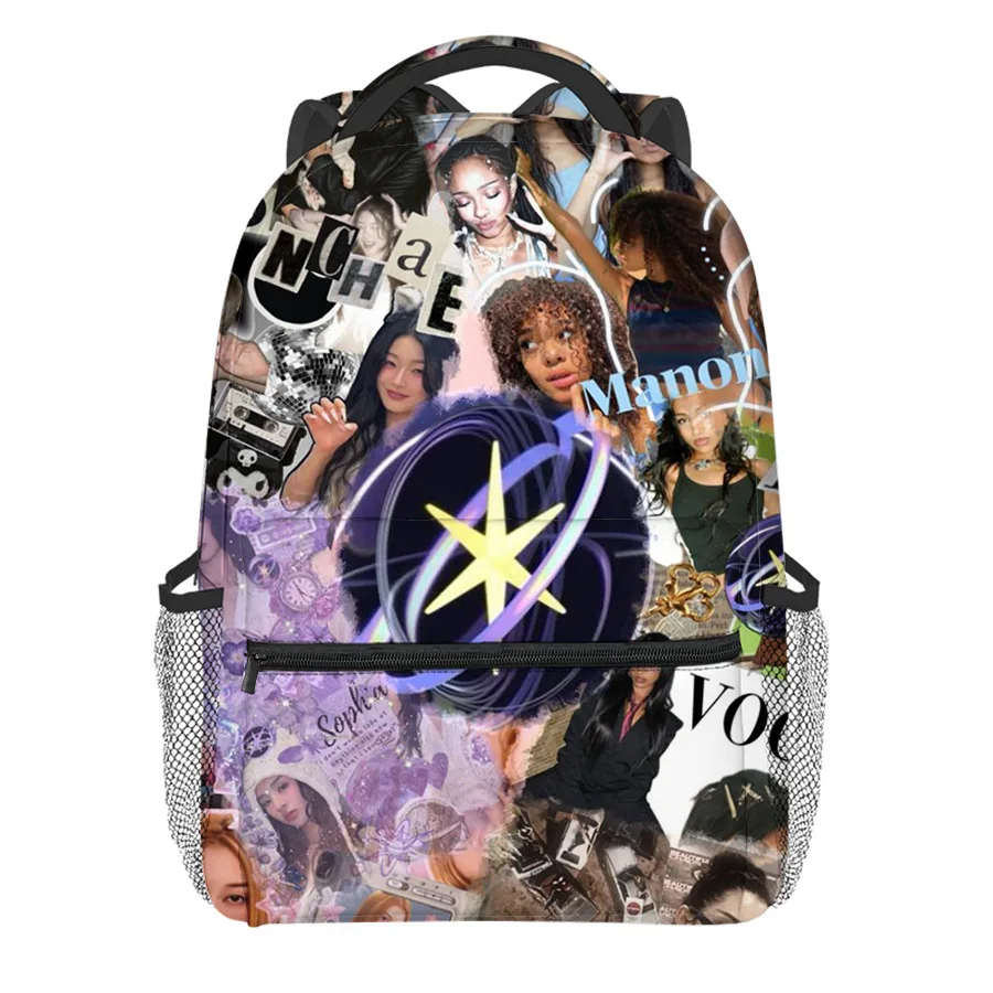 

Classic Popular Funny Kpop Katseye student Bookbag Notebook Backpacks 3D Print Oxford Waterproof Boys/Girls Travel Backpacks