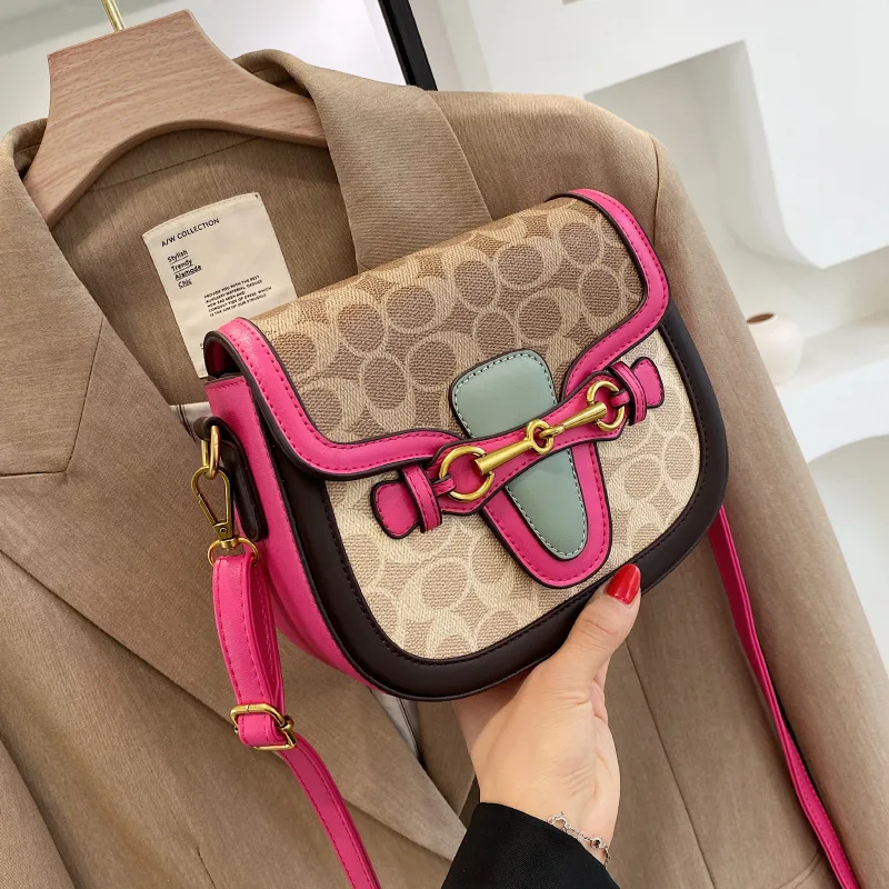 Luxury Trendy High-End Women' Bag 2024 Retro Crossbody Bag Saddle Bags Small Square Bag Ladies Chain Shoulder Bag Handbag Totes