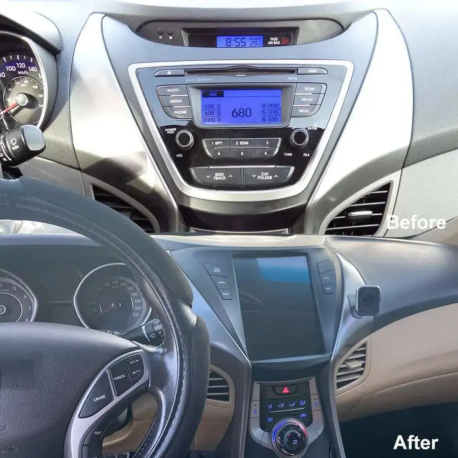 10.4inch Car Radio Multimedia Video Player GPS Navigation For Hyundai Elantra MD 2012 I35 Avante 2013 Android 15 Stereo Carplay