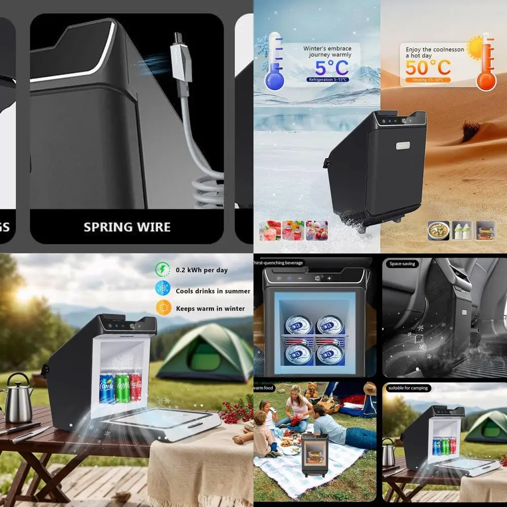 Tesla Model Y Juniper Rear Center Console Refrigerator 3.6L Portable Cooler & Warmer, Tesla accessories for Camping, Outdoor Dri