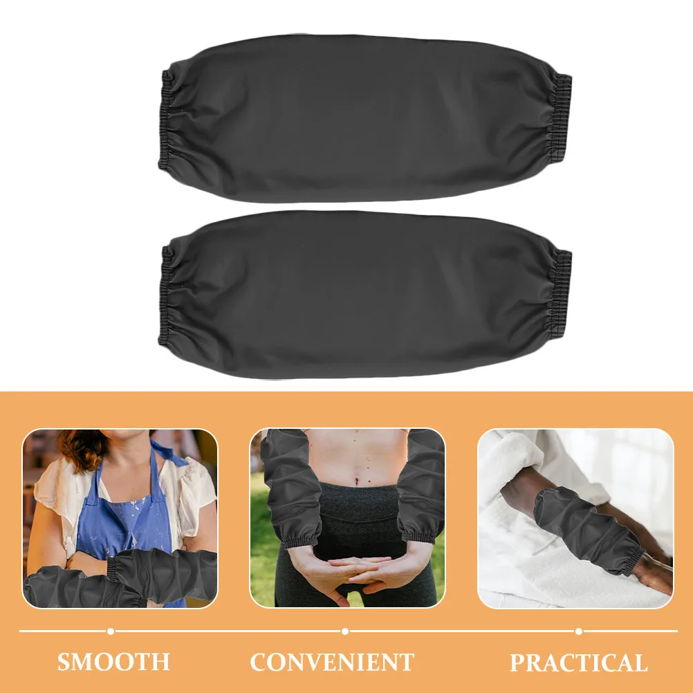 

3Pairs Waterproof Oilproof Arm Sleeves Oversleeves Durable PU Covers for Kitchen Cooking Cleaning Gardening Oversleeve