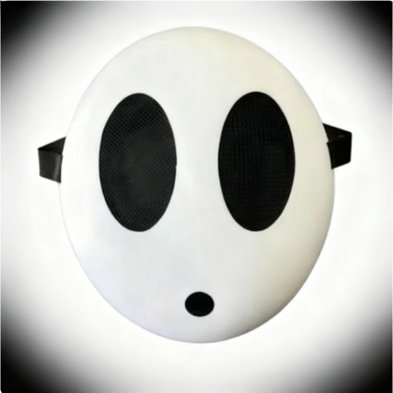Mario Bros Shy Guy Mask Cosplay | Unisex Kids Adults Plastic Game Character Mask | For Halloween Carnival Party Role Play