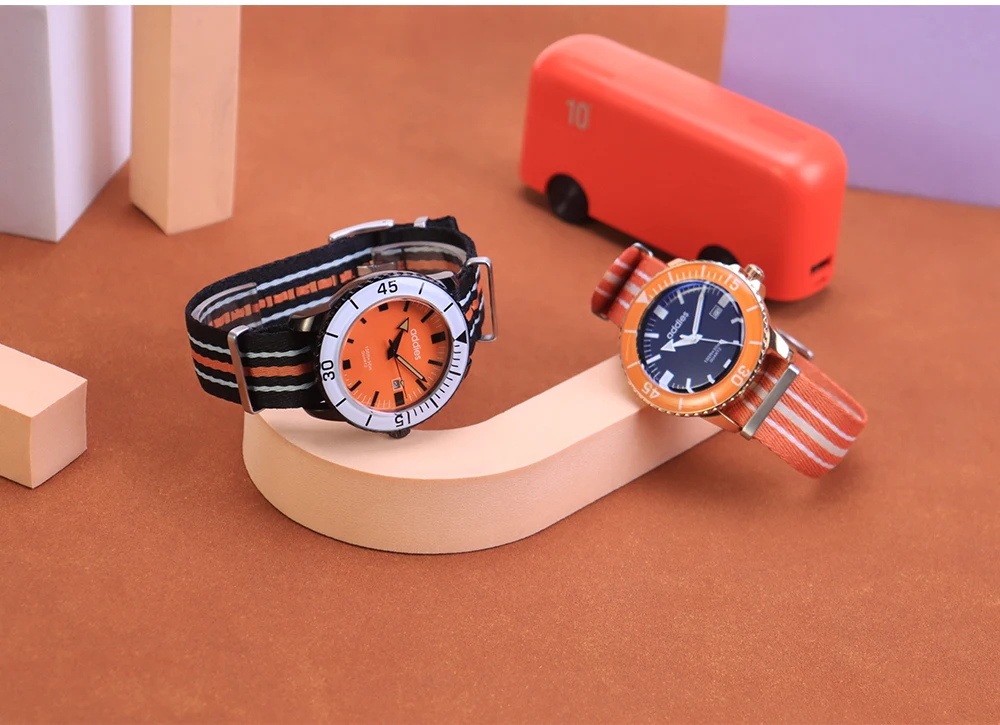 ADDIES 44mm Herren-Quarzuhr BGW9 Super Leuchtend 50m Wasserdicht Datumsfunktion Nylonarmband Casual Outdoor Herrenuhr – Detail 13