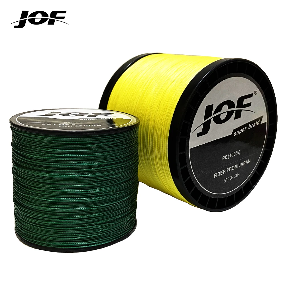 JOF 4 Threads 1000M 500M 300M PE Fishing Line Braided 8-80LB Smooth Multifilament Super Durable Fishing Line Pesca