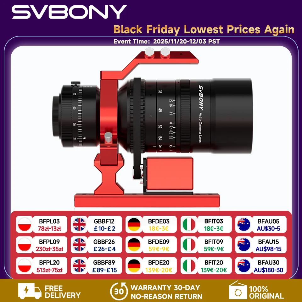 Svbony SV555 Neues Upgrade Astrofotografie-Teleskop APO 243 mm f/4,5 Teleobjektiv für Vollformat-Himmelbildgebung