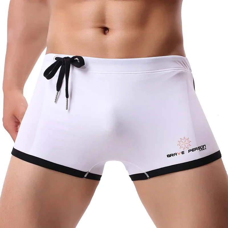 Men's Swim Trunks Quick Dry Beach Shorts Soft Breathable Drawstring Sports Swimwear Bathing Suit for Swimming Surfing