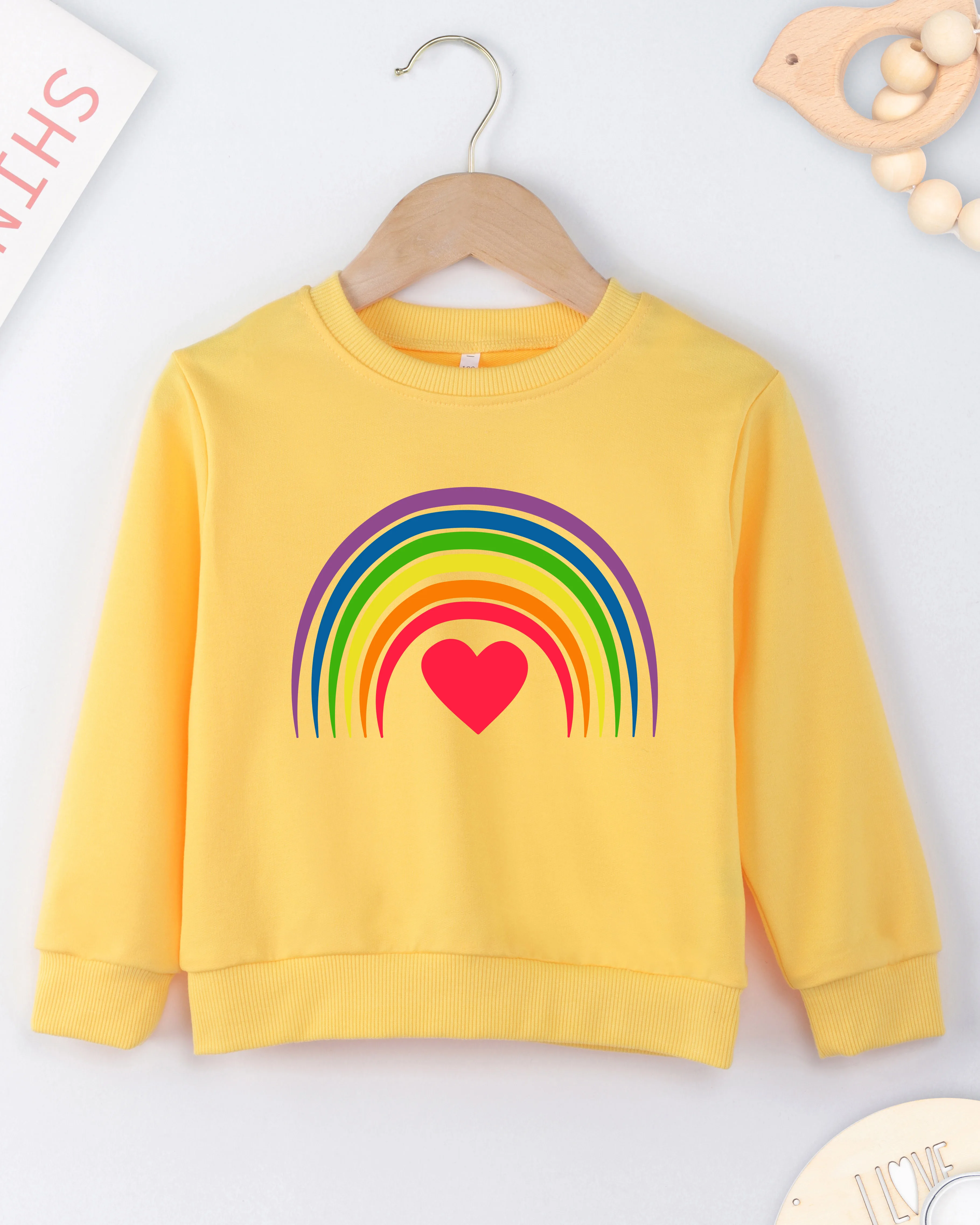 Love Rainbow\'s printed cool style can be worn in all seasons with comfortable and soft materials for girls and boys Sweater