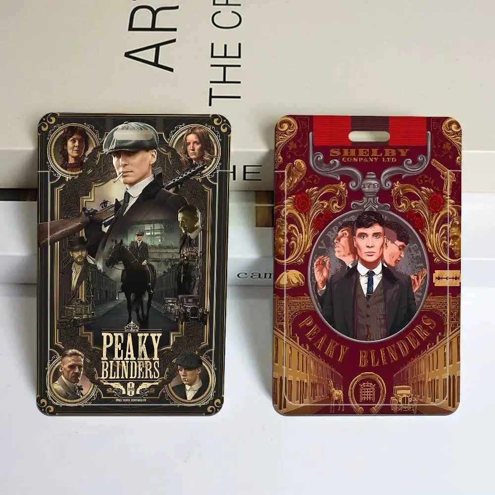

Стильные бейджи-держатели P-Peaky Blinders, брелоки, новые мультяшные держатели для карт, шейные ремешки для женщин, студенческие удостоверения, подарок