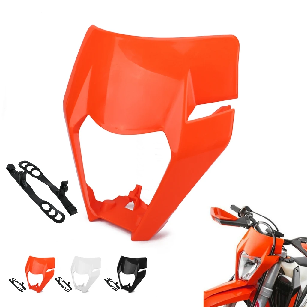 For KTM EXC SX SXS EXCF XCW SMR 125 150 250 300 350 450 500 525 Headlamp Plastic Cover Mask 2017 Universal Headlight Motorcycle