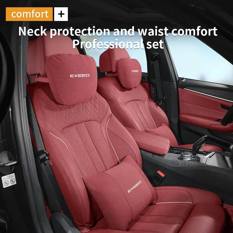 لشيري Exeed TXL TX VX LX RX ET ES C-DM سيارة مسند الرأس الرقبة دعم مقعد قطني وسادة تنفس لينة الرقبة وسادة الملحقات