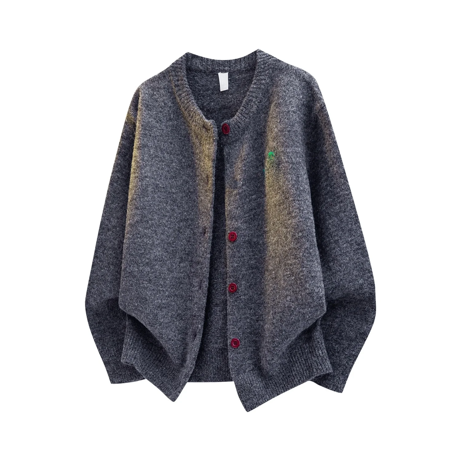 

Открытый кардиган с американской вышивкой в стиле ретро, свитер осень-зима, повседневный универсальный вязаный жакет для пар
